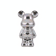 Alcancía Oso de Cerámica Decorativa con Acabado Electrochapado - 1
