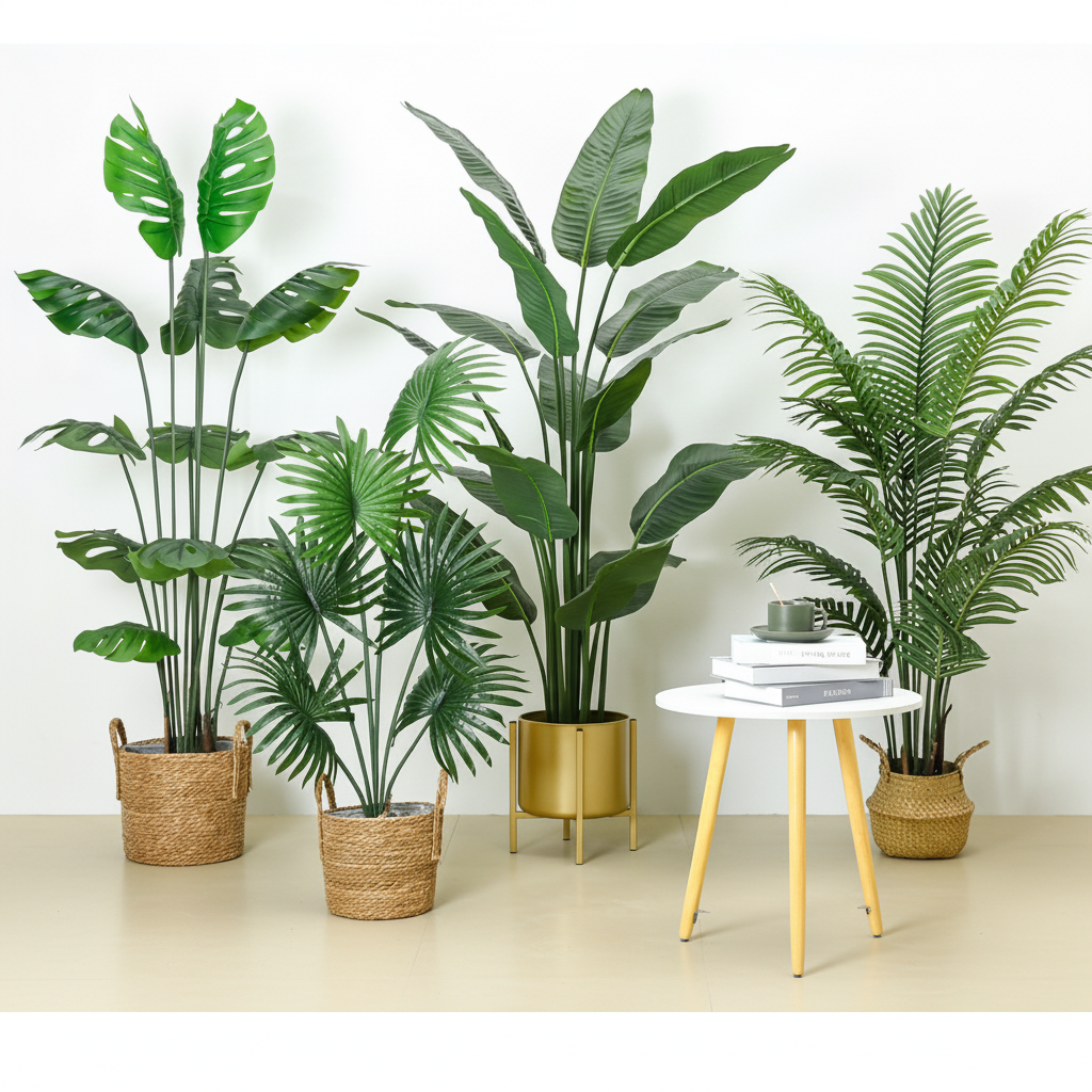 Planta Artificial de Piso para Sala y Decoración Interior - 1