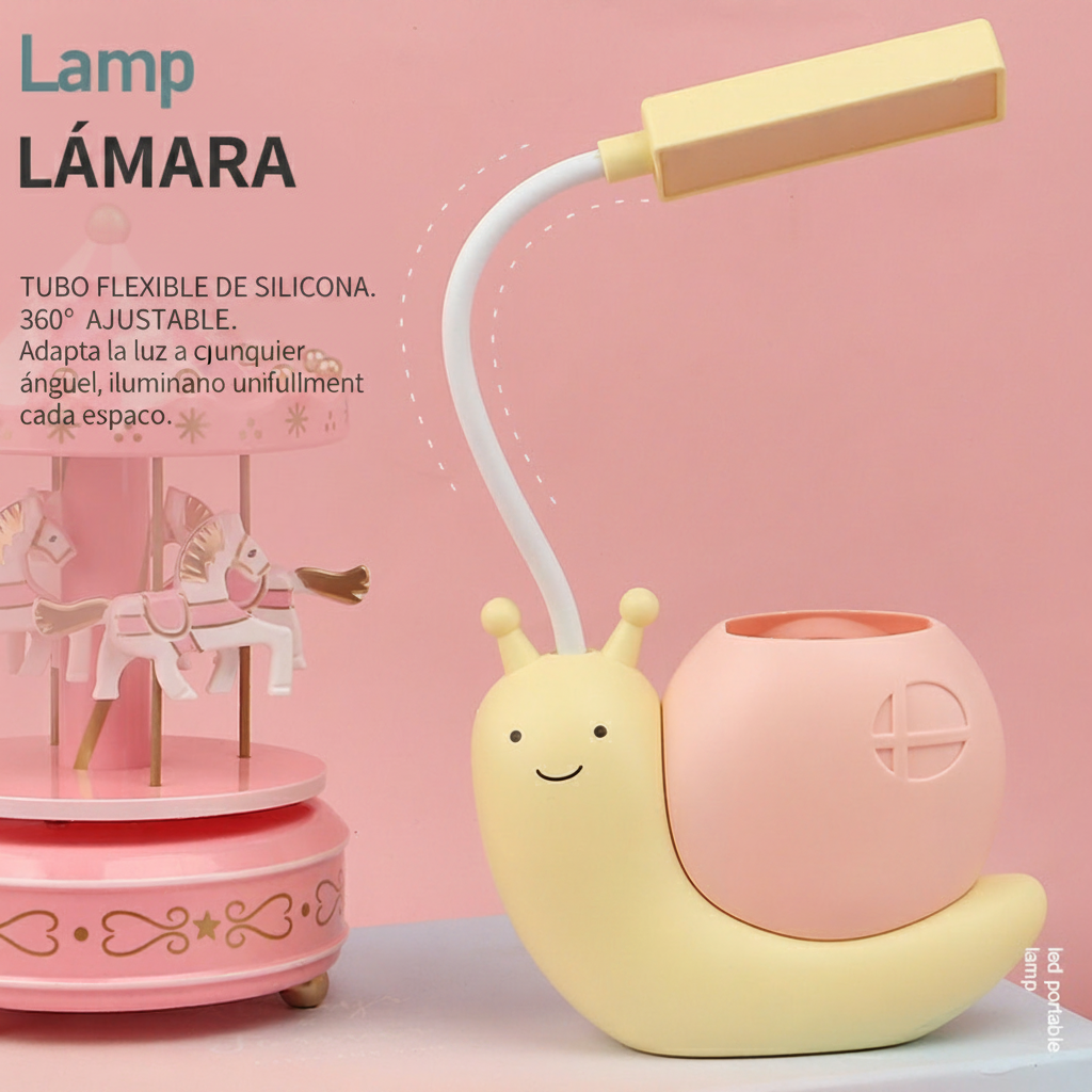 Lámpara LED de escritorio kawaii con carga USB - 2