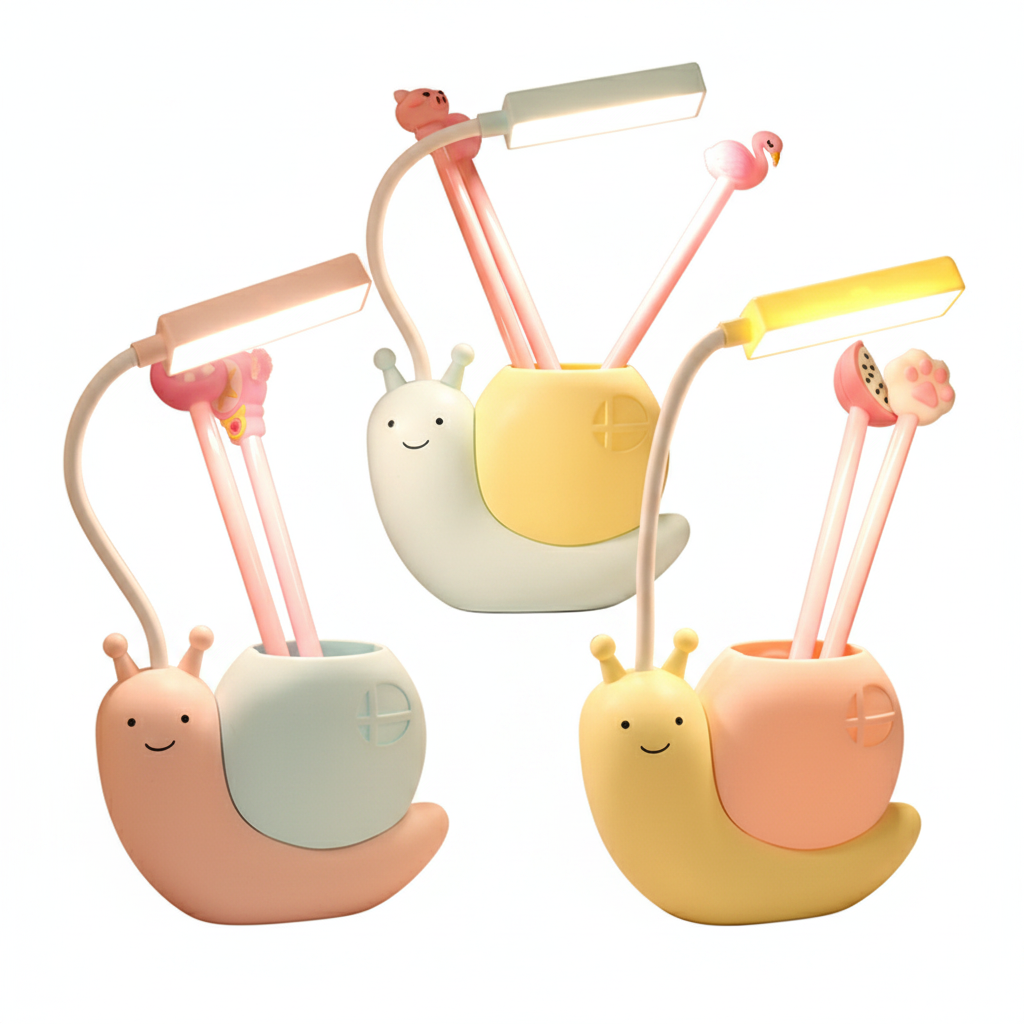 Lámpara LED de escritorio kawaii con carga USB - 1