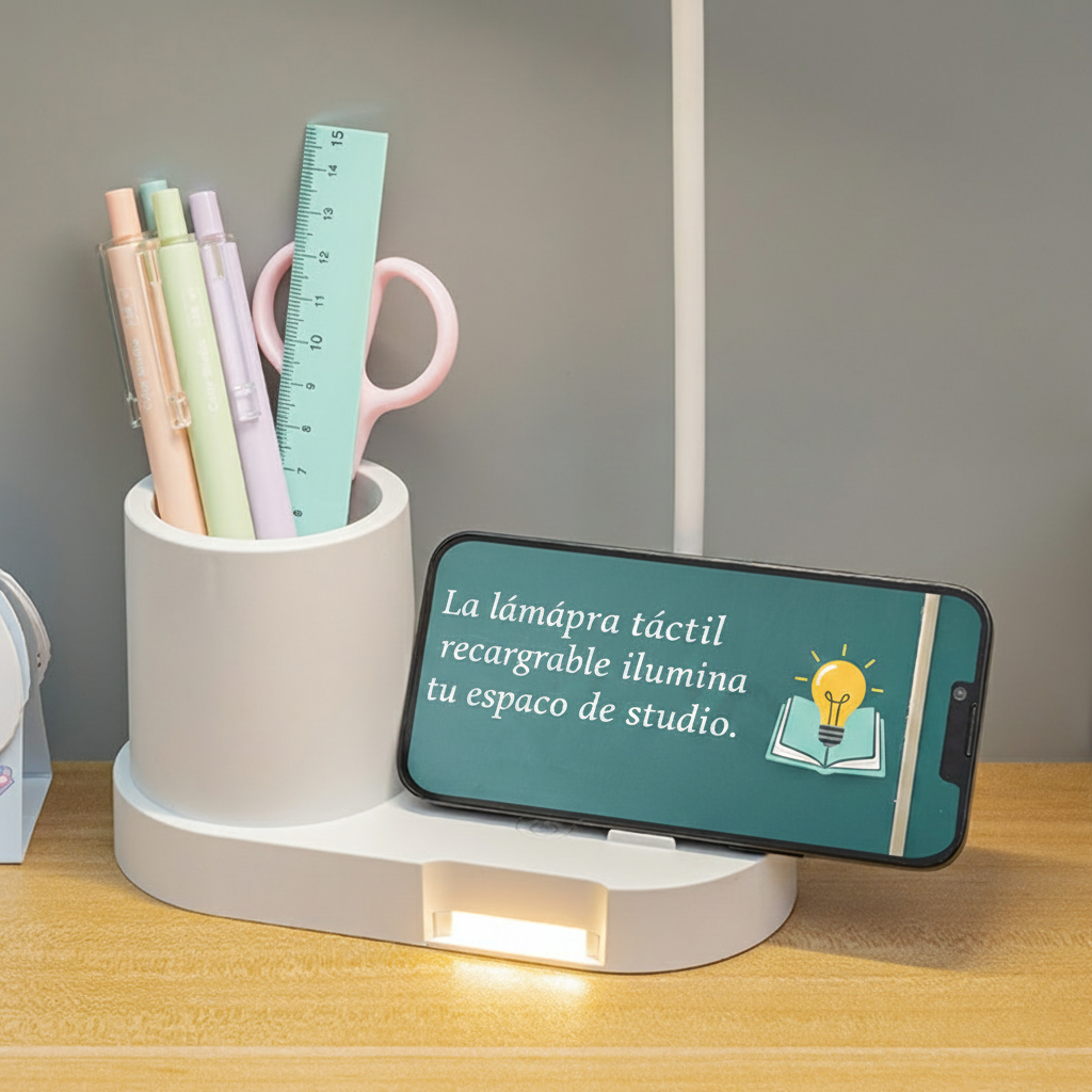 Lámpara de escritorio recargable con control táctil - 2