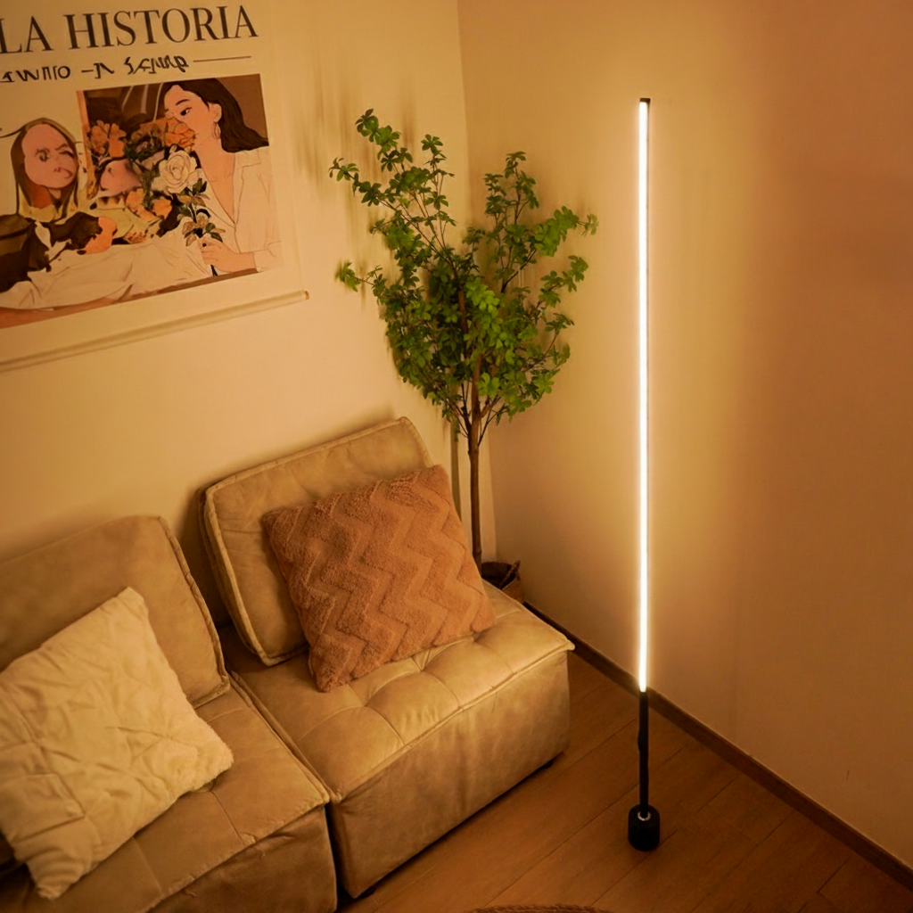 Lámpara de piso LED regulable con control remoto - 2