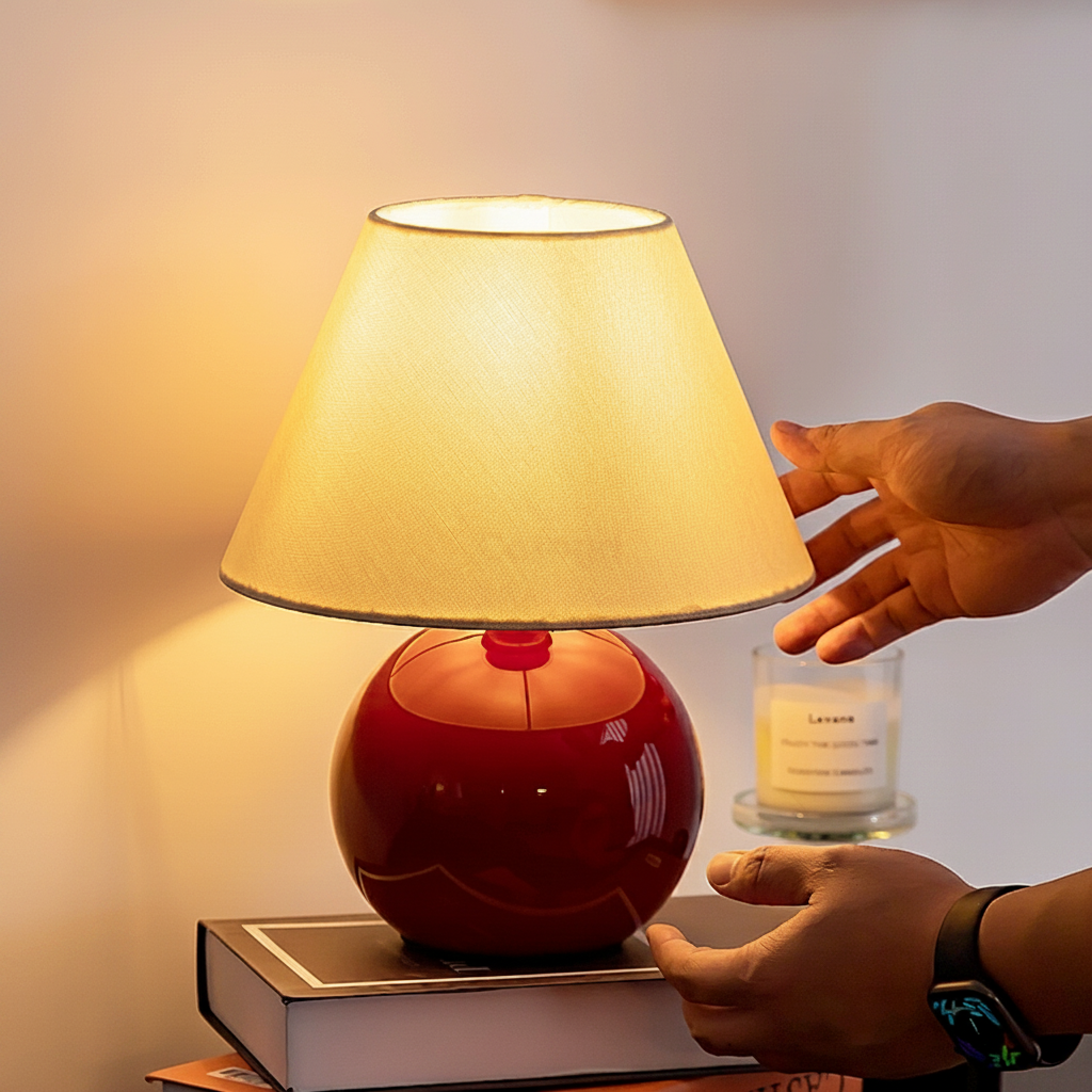 Lámpara de Noche Diseño Castaña Estilo Vintage Japonés - 2