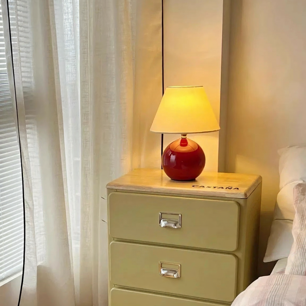 Lámpara de Noche Diseño Castaña Estilo Vintage Japonés - 3