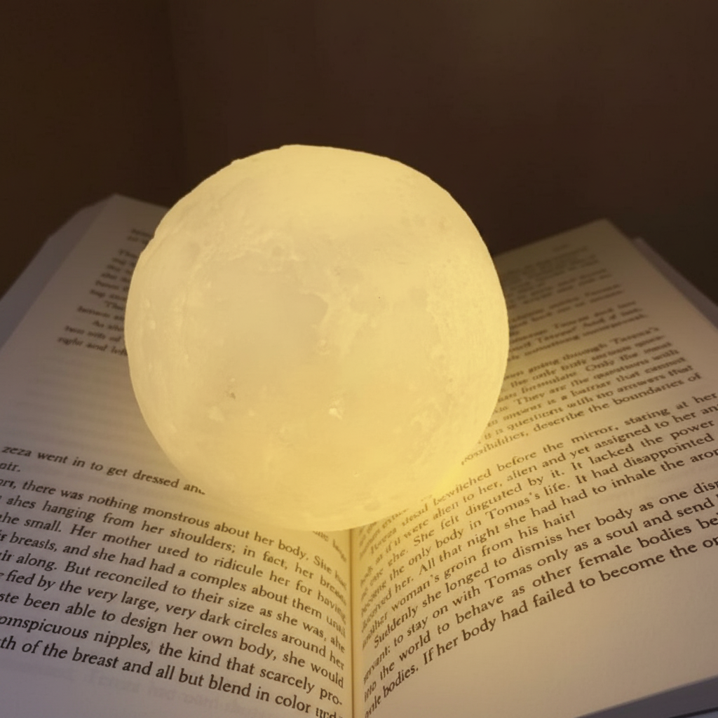 Lámpara Luna 3D Luz Nocturna Decorativa Planeta - 4