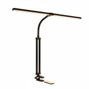 Lámpara LED de escritorio con pinza, doble brazo y control remoto - 1
