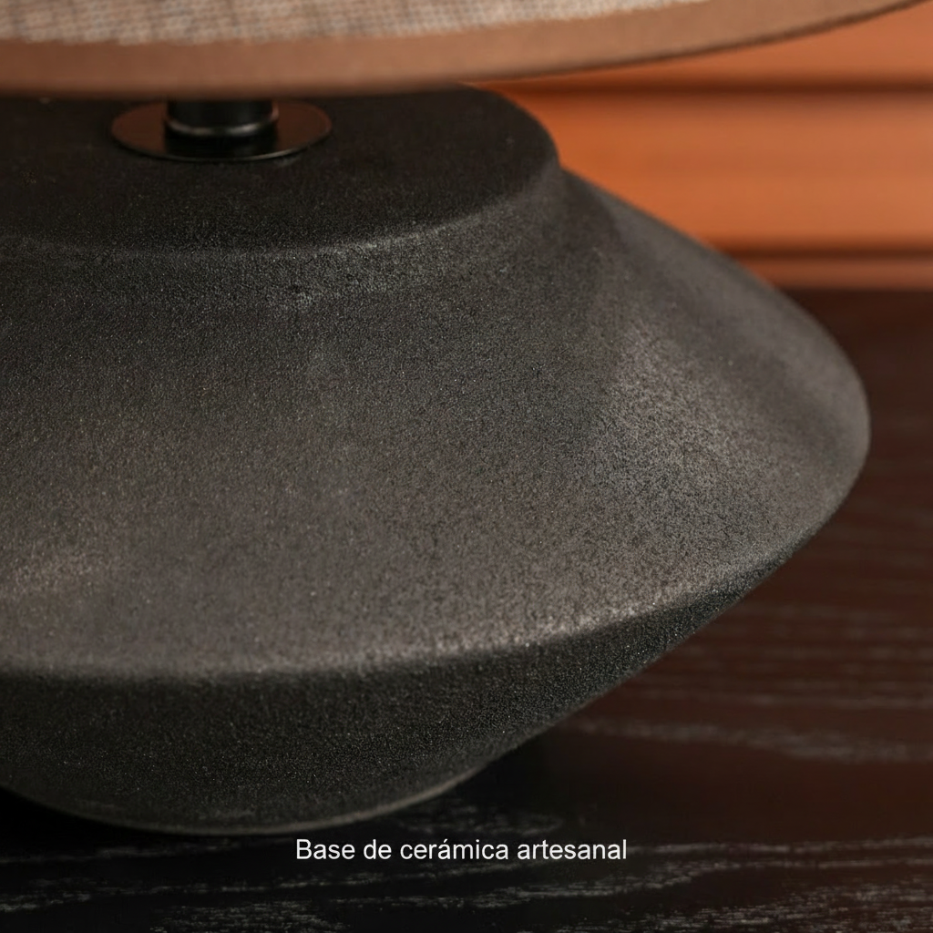 Lámpara de mesa cerámica estilo zen nueva era - 3