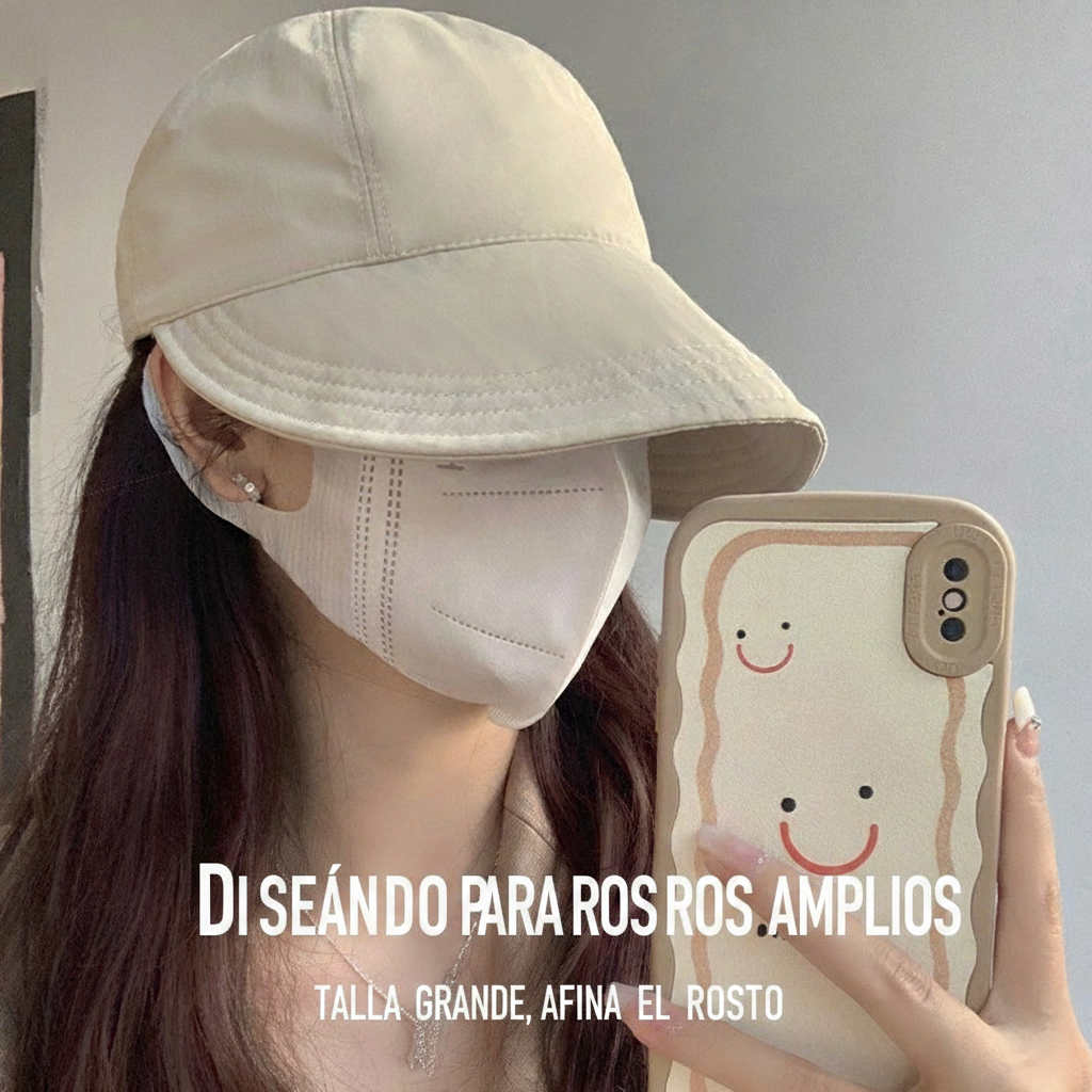 Gorra de sol anti-UV con visera estilo casual mujer - 2