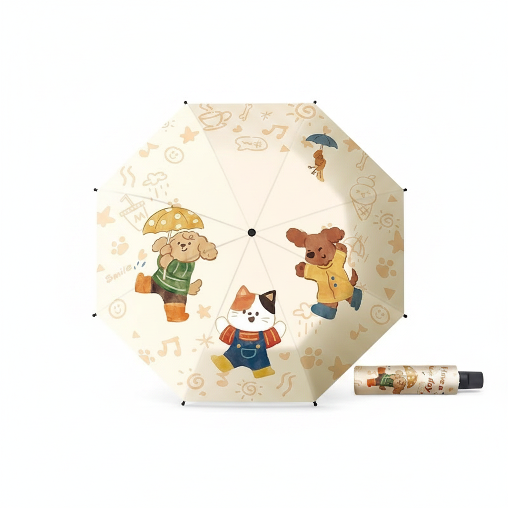 Paraguas Plegable Infantil con Protección UV UPF50+ - 1