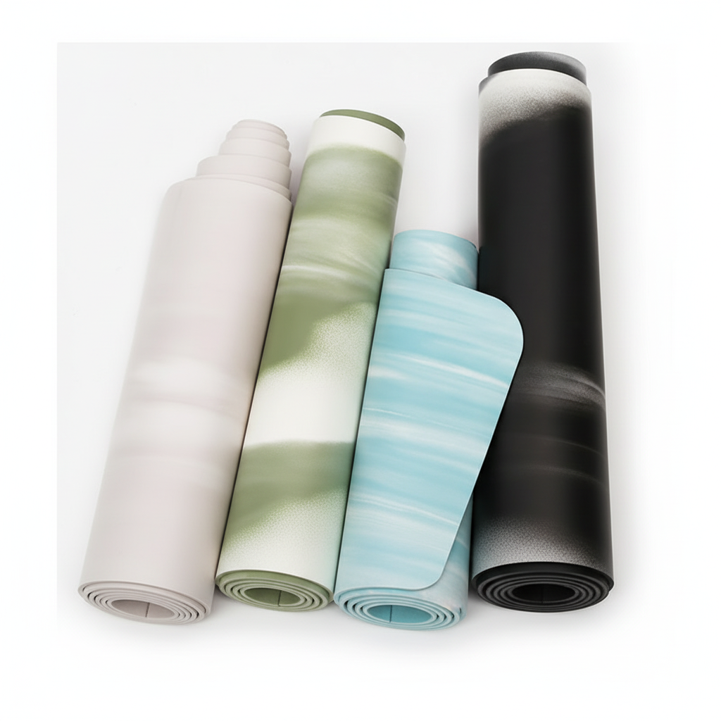 Tapete de Yoga PU Antiderrapante con Diseño Bicolor - 1