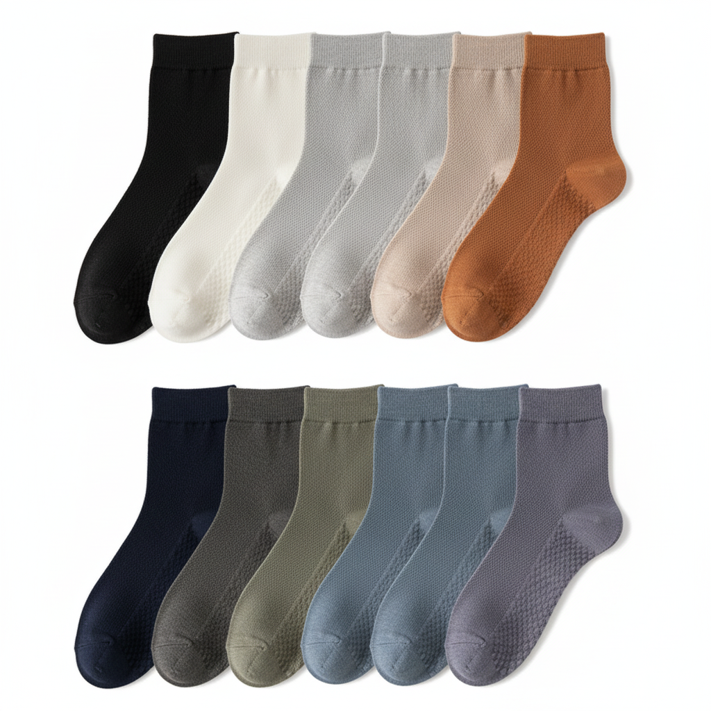 Calcetines de algodón para hombre antiolores medianos - 1