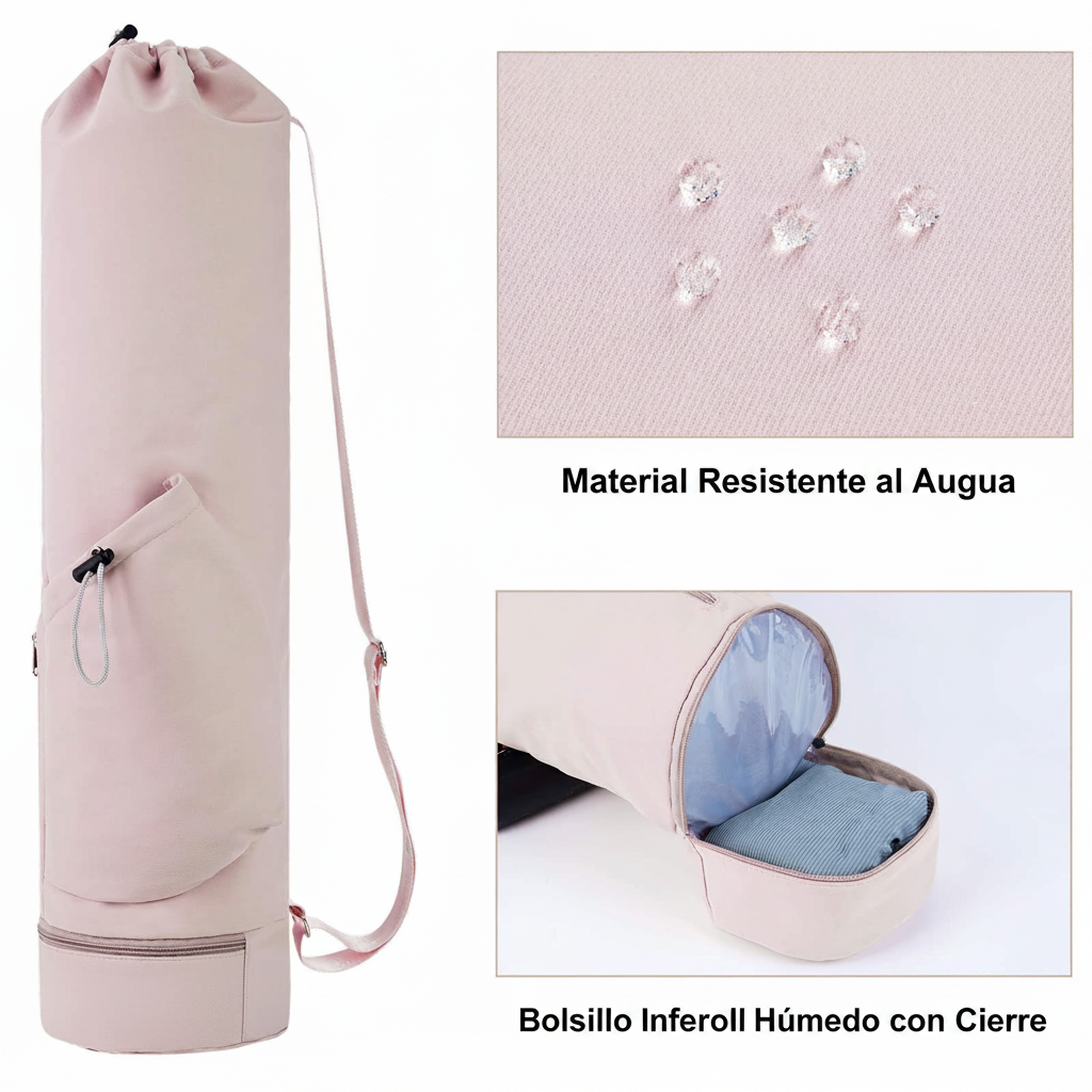 Mochila para yoga impermeable con porta tapete y portavasos - 2