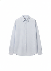 Camisa Oxford a Rayas Manga Larga Fit Holgado Unisex - 1