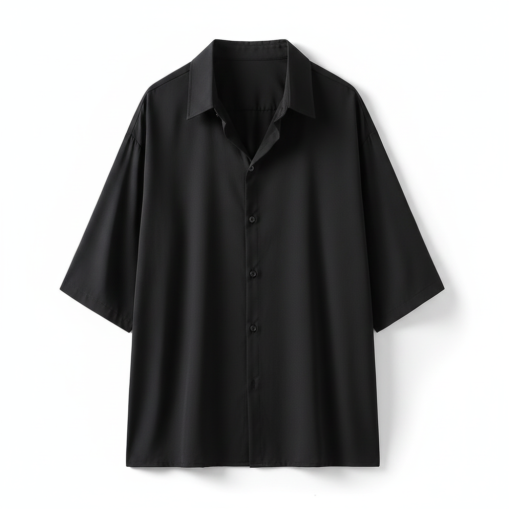 Camisa manga corta holgada de verano para hombre - 1