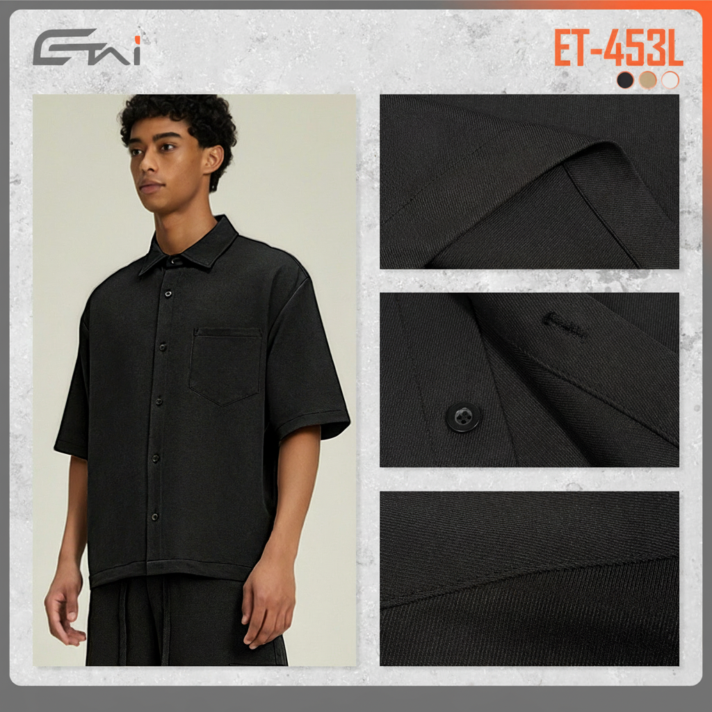 Camisa Boxy Manga Corta Estilo Cargo para Hombre - 2