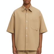 Camisa Boxy Manga Corta Estilo Cargo para Hombre - 1