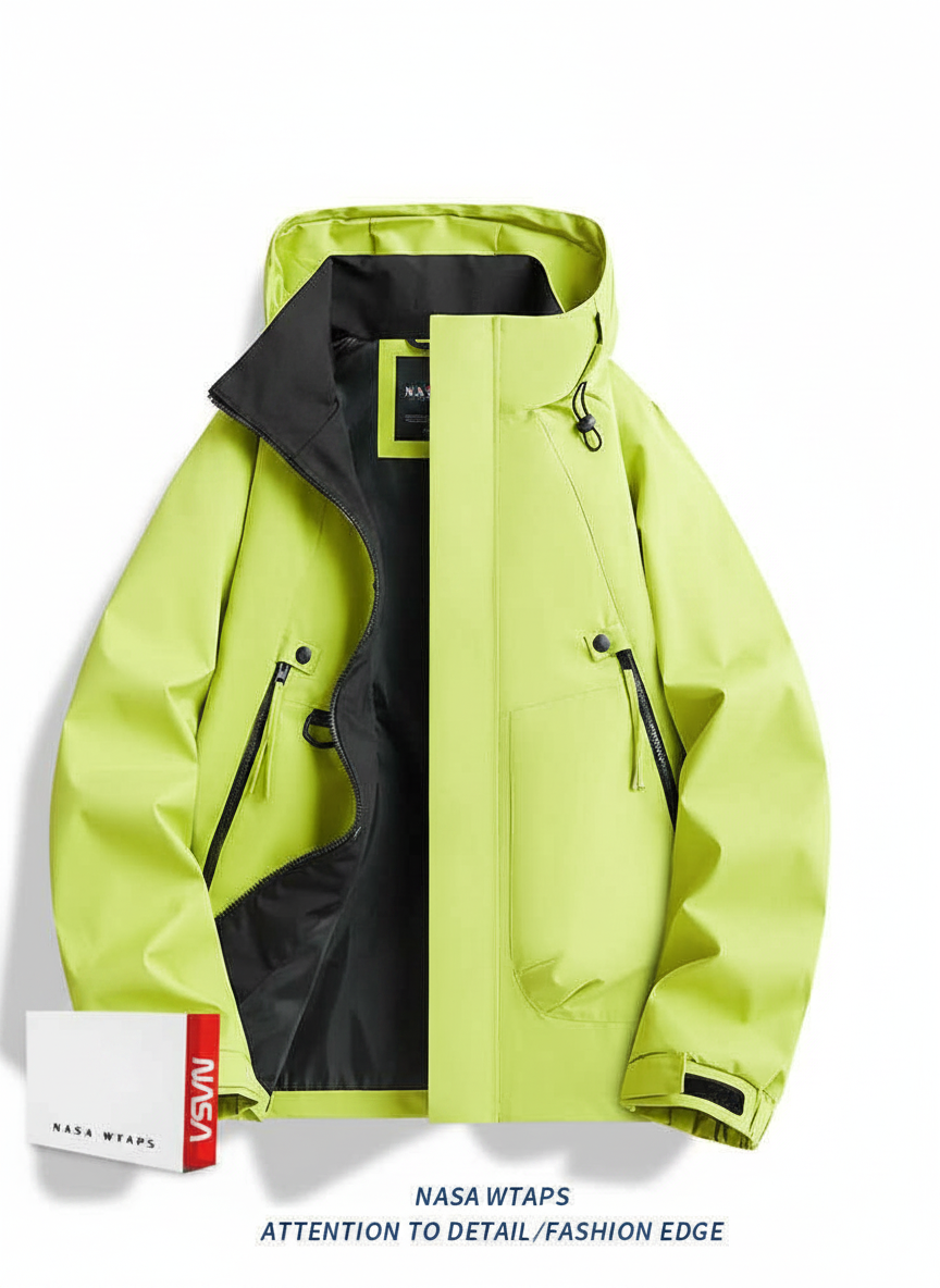 Chamarra Impermeable con Capucha NASA Unisex - 3
