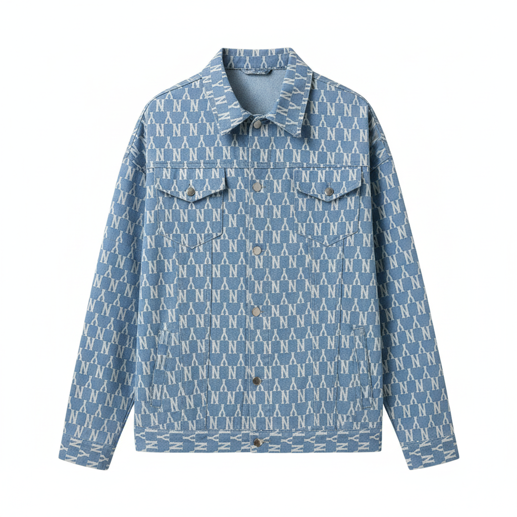 Chamarra Jeans Hombre Estampado Full Print Streetwear - 1