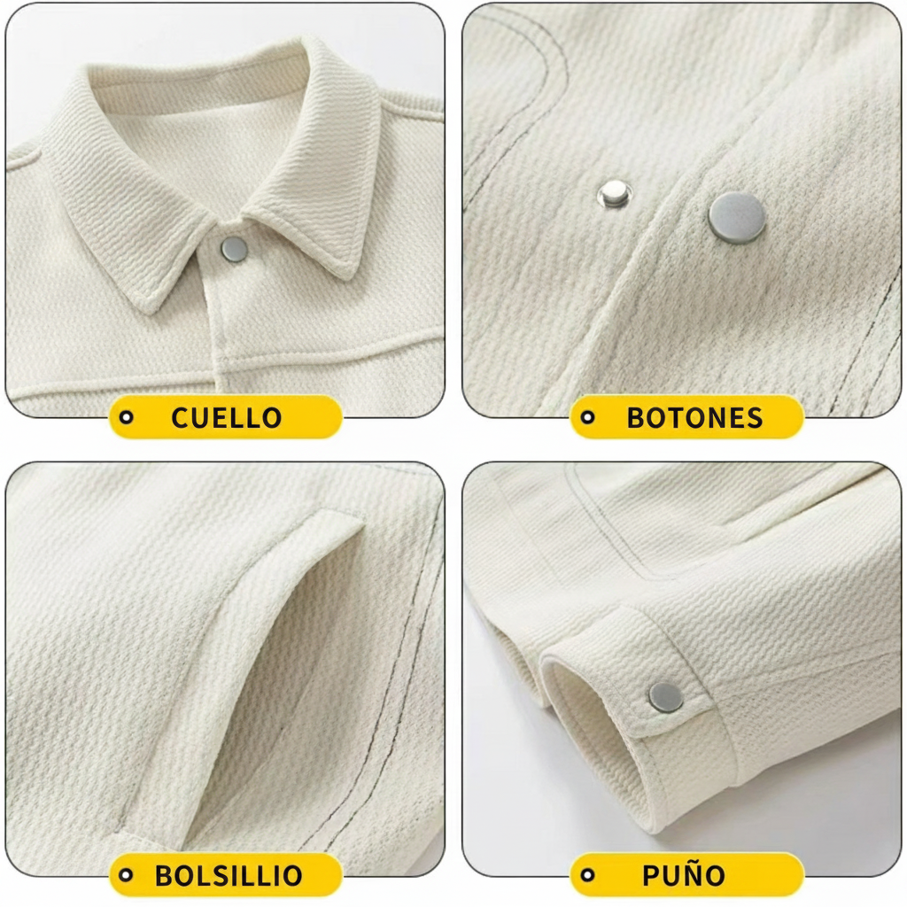 Chamarra NASA Hombre Casual Estilo Workwear Ligera - 3
