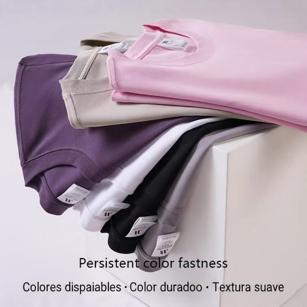 Playera Lyocell Hombre Fresca Manga Corta Holgada 220g - 2