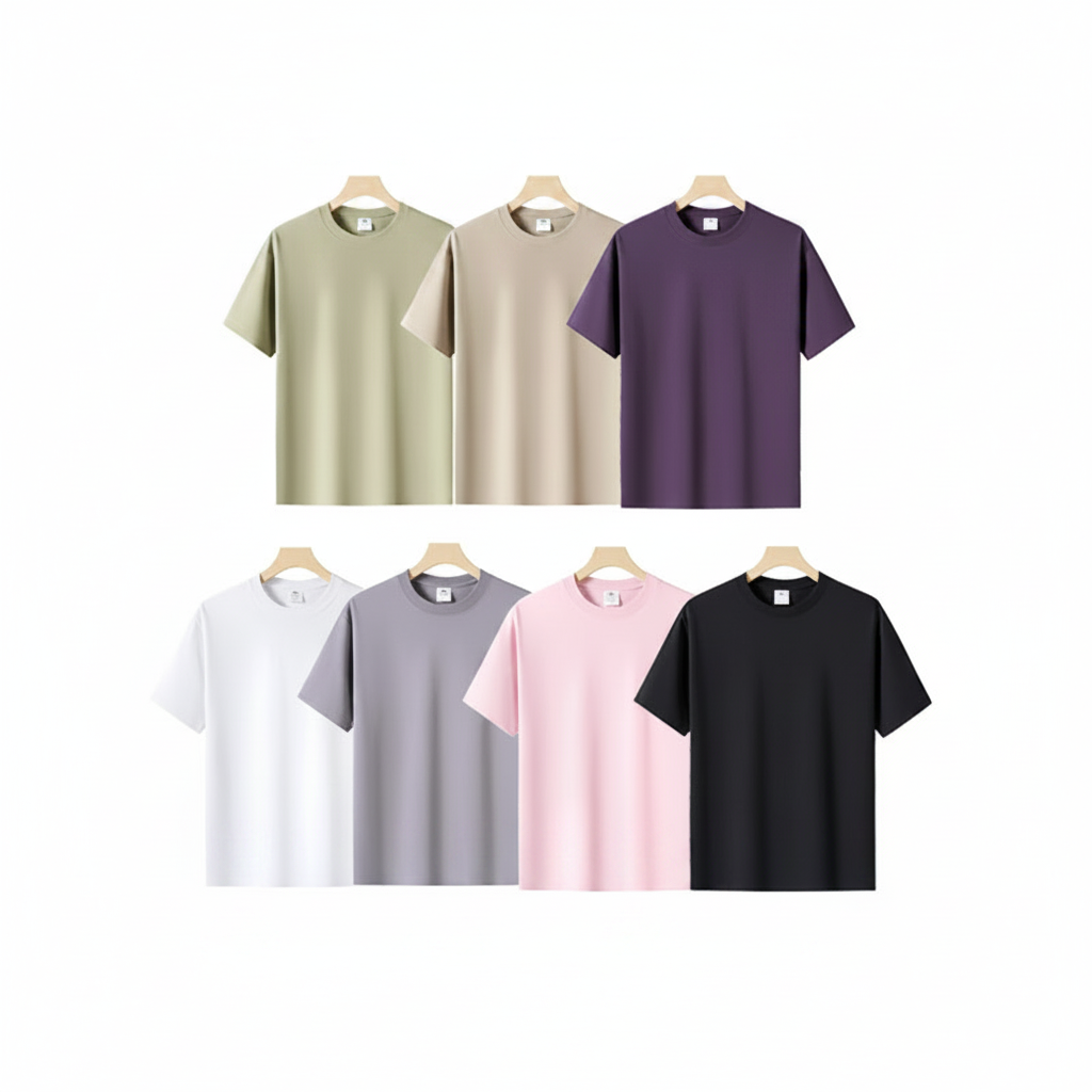 Playera Lyocell Hombre Fresca Manga Corta Holgada 220g - 1