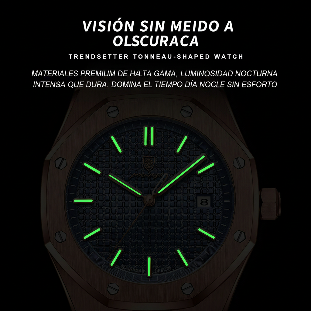 Reloj POEDAGAR para hombre con luz nocturna y calendario - 2