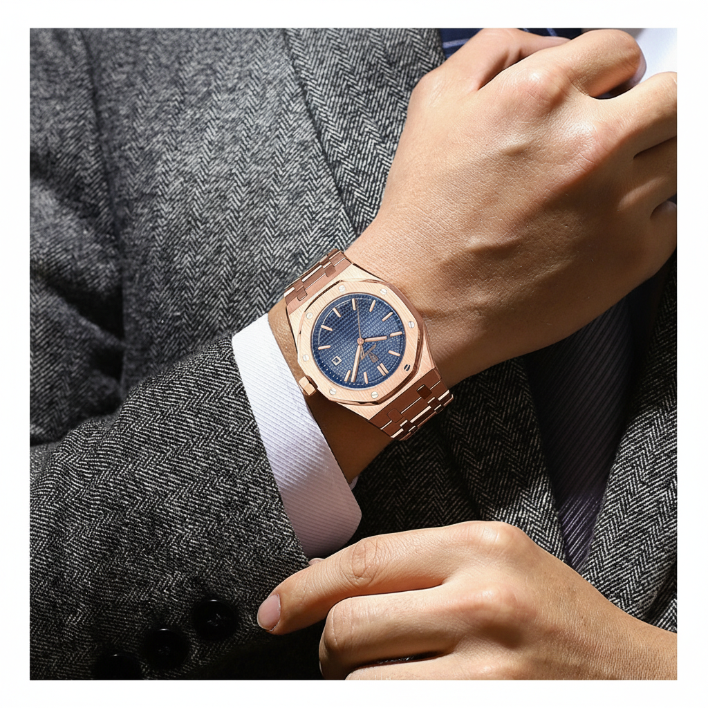 Reloj POEDAGAR para hombre con luz nocturna y calendario - 4