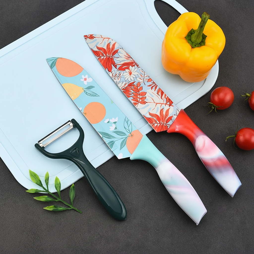Cuchillo de Acero Inoxidable con Mango Estampado - 3