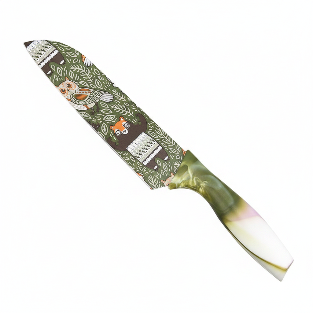 Cuchillo de Acero Inoxidable con Mango Estampado - 1