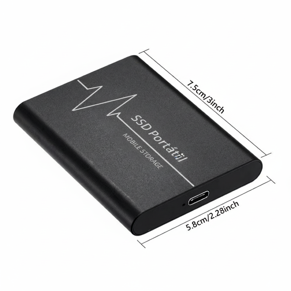 Disco Duro Externo SSD Ultradelgado Carcasa Metal - 3