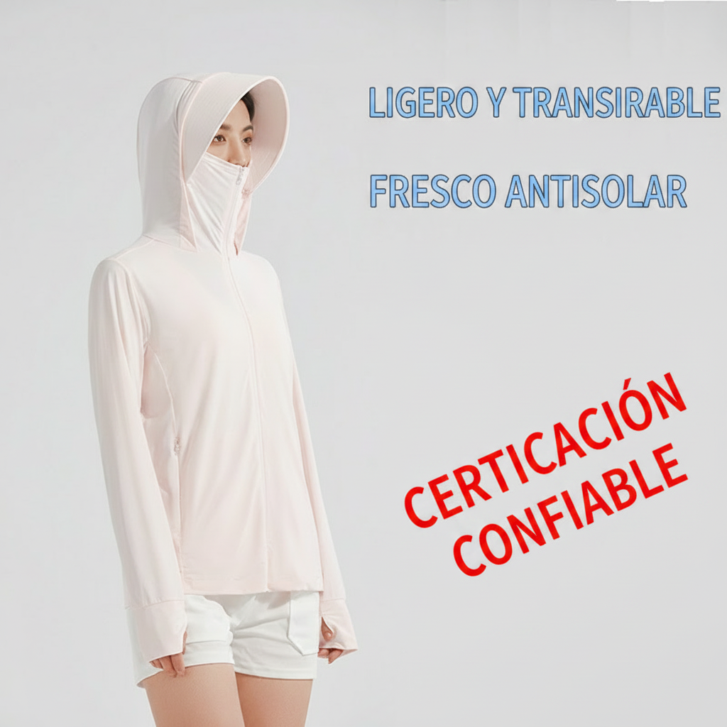 Chamarra Antisolár UPF50+ Ligera Unisex con Capucha - 2