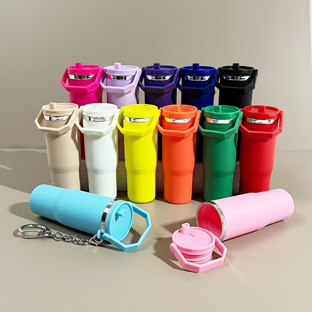 Llavero Mini Vaso Térmico Desmontable con Arillo - 3