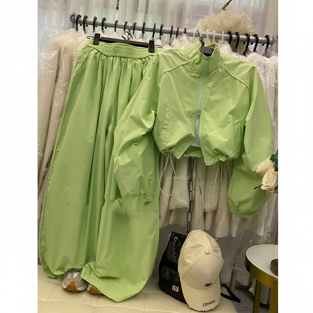 Conjunto Deportivo Mujer Chaleco y Pantalón Ancho - 2