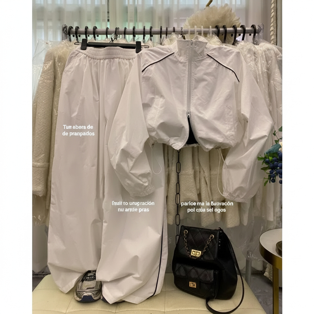Conjunto Deportivo Mujer Chaleco y Pantalón Ancho - 3