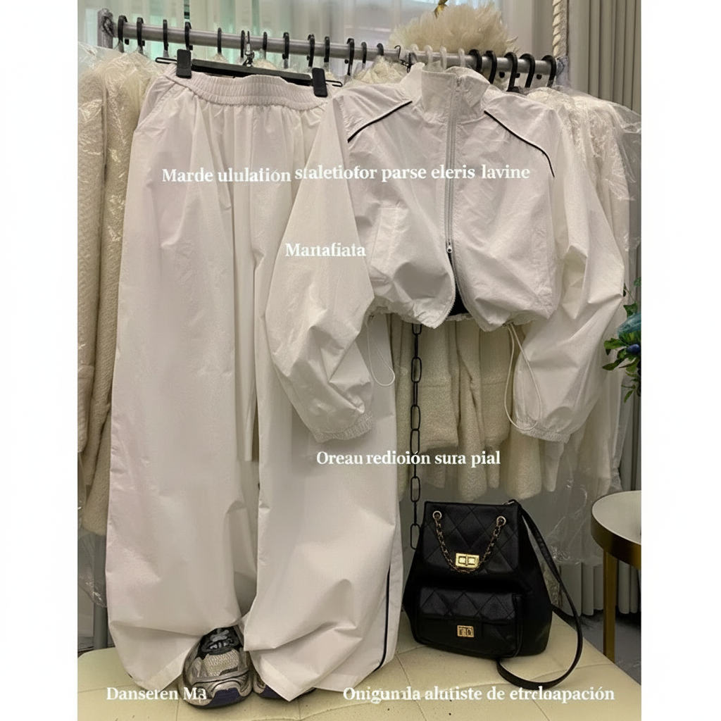 Conjunto Deportivo Mujer Chaleco y Pantalón Ancho - 4