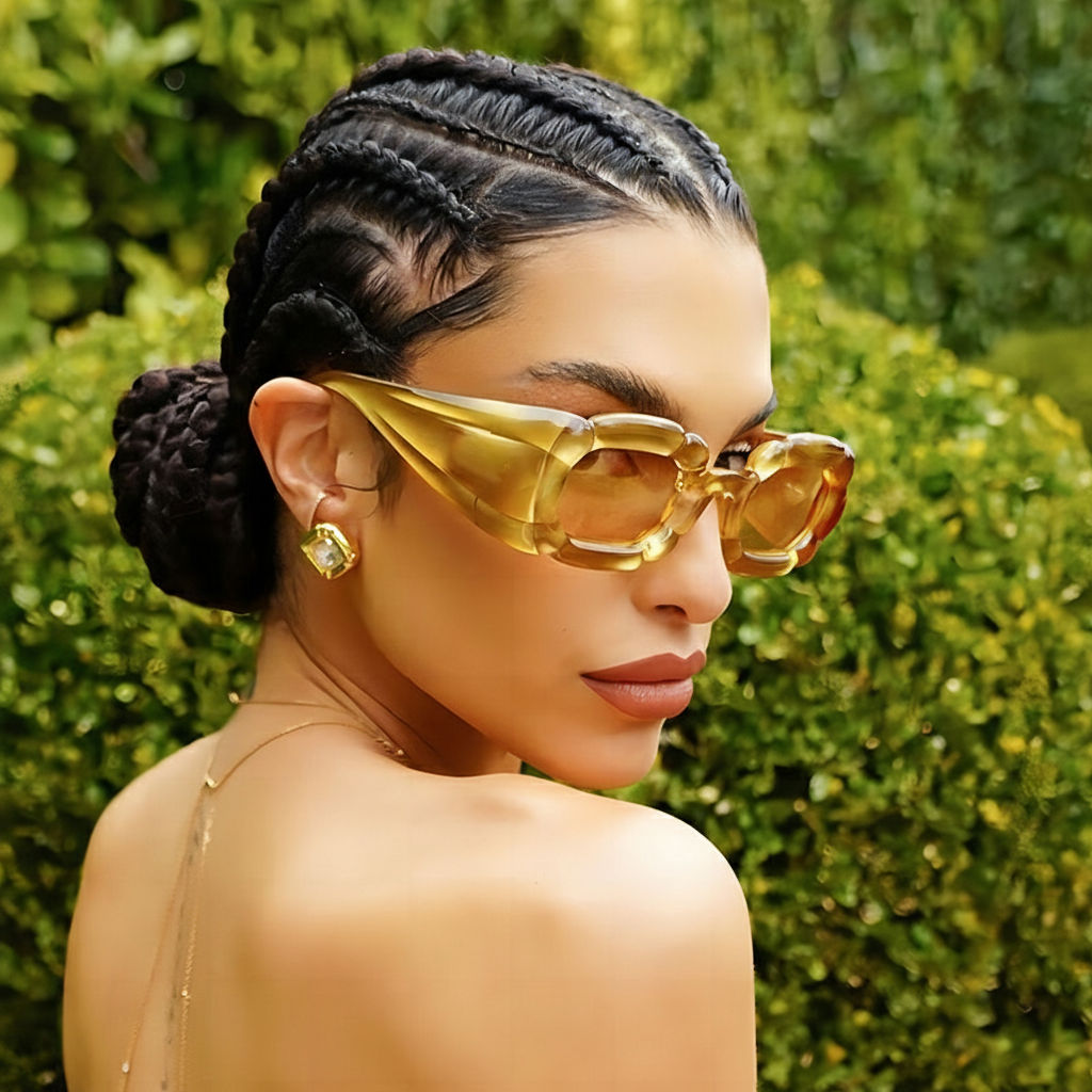 Lentes de Sol Estilo Pétalo Marco Oval UV400 Unisex - 2