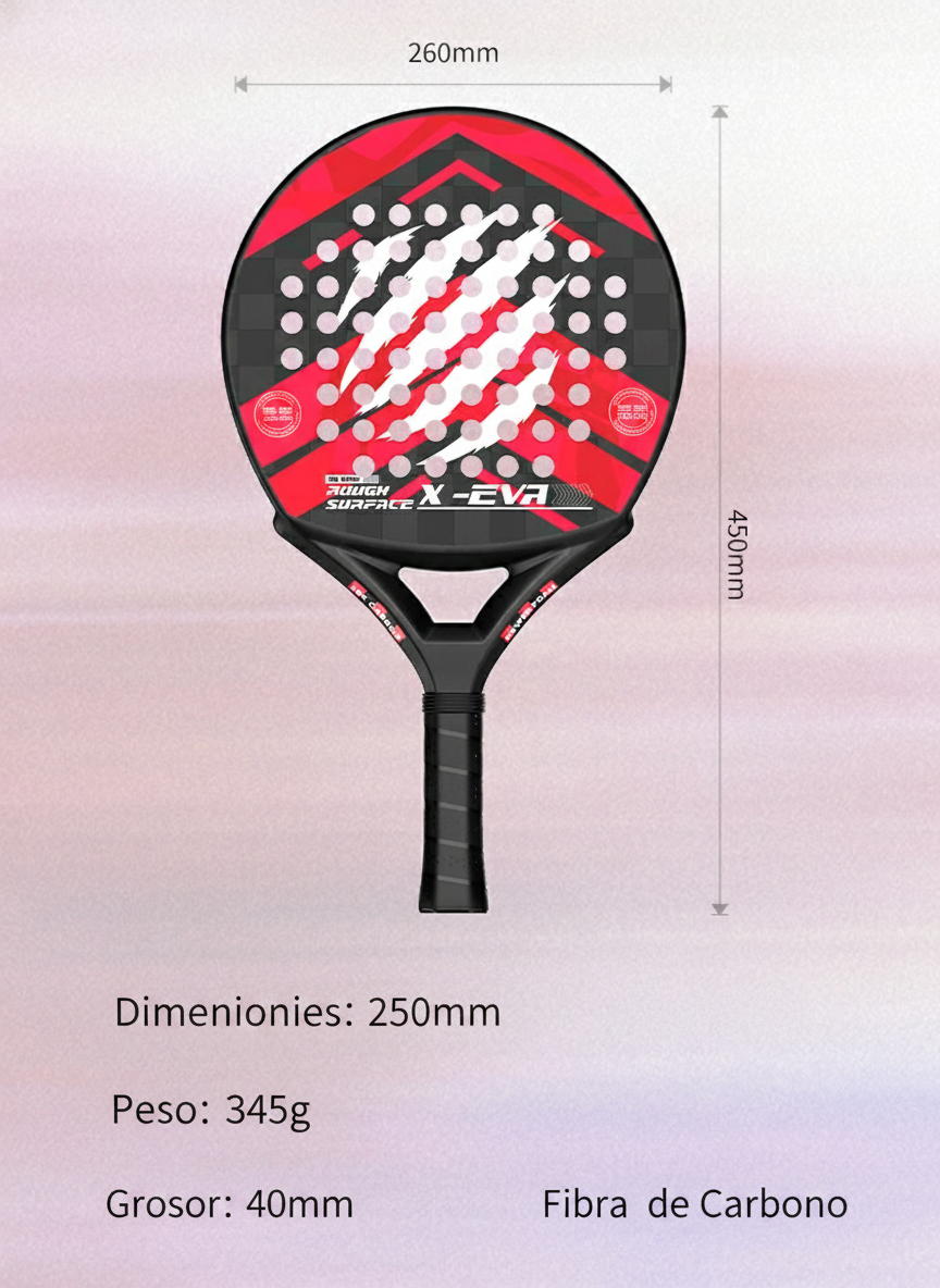 Pala de Pádel Fibra de Carbono T700 Profesional - 3