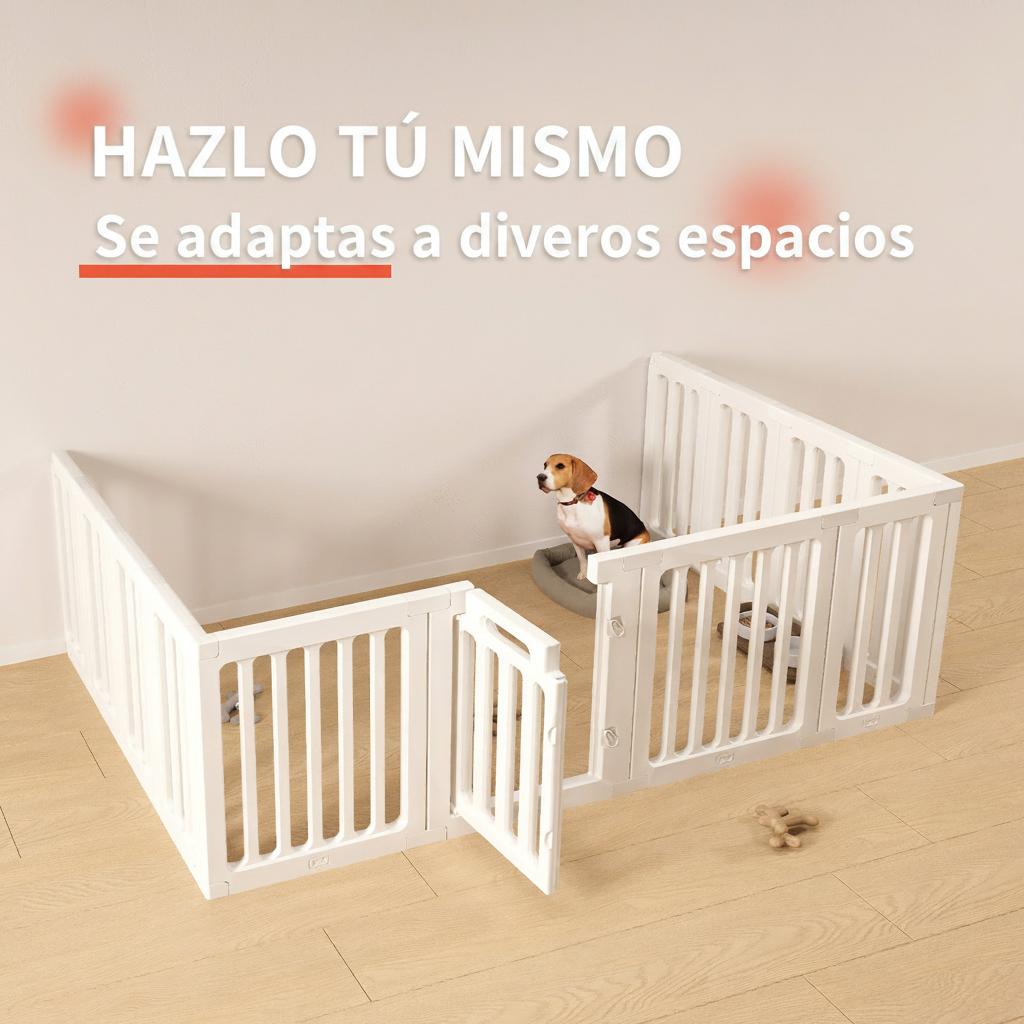 Corral para perros pequeños con puerta anti-escape HDPE - 3