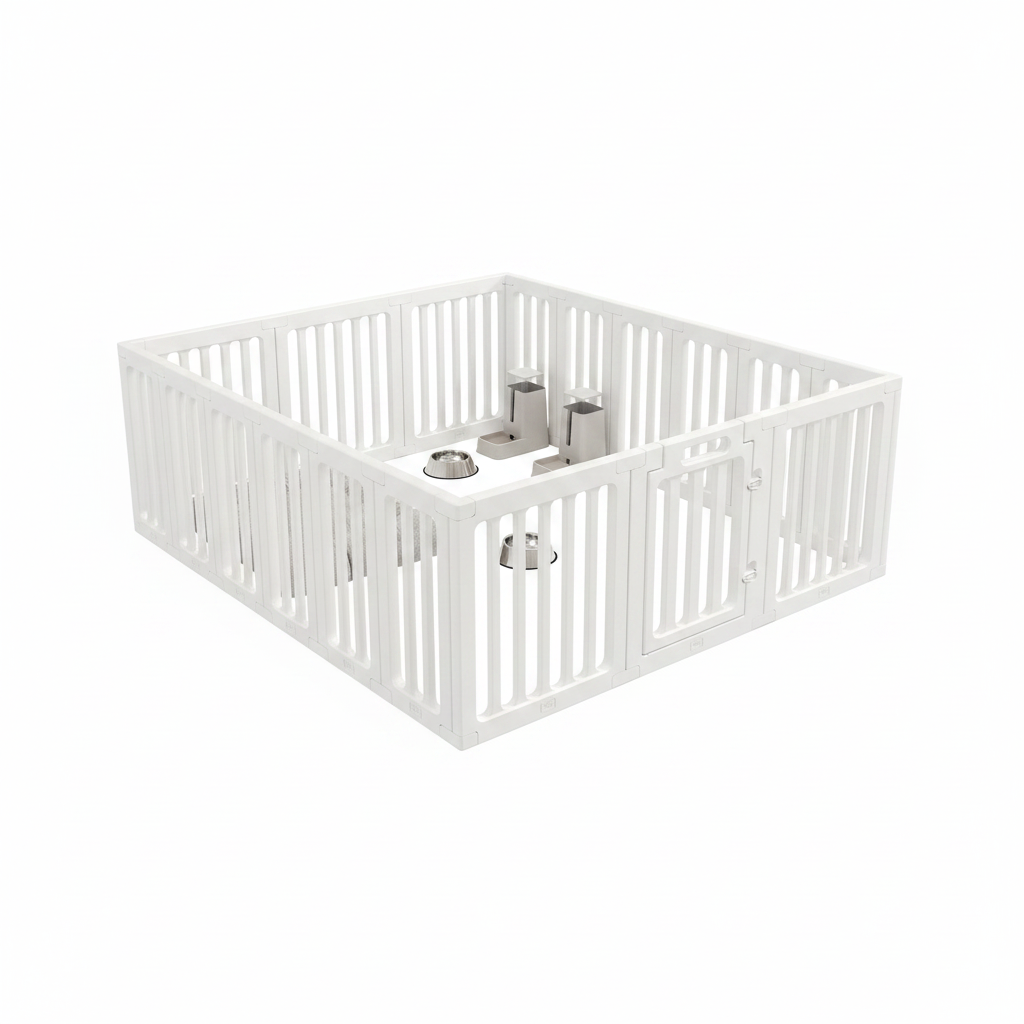 Corral para perros pequeños con puerta anti-escape HDPE - 1