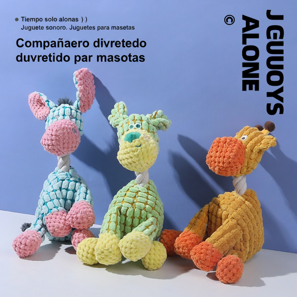 Juguete de Peluche Sonoro para Perro con Tela Mordedora - 2