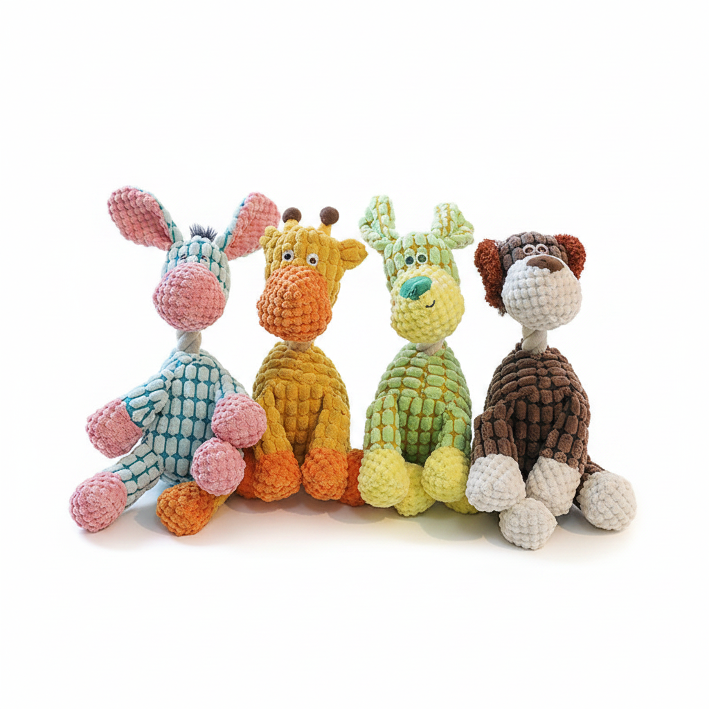Juguete de Peluche Sonoro para Perro con Tela Mordedora - 1