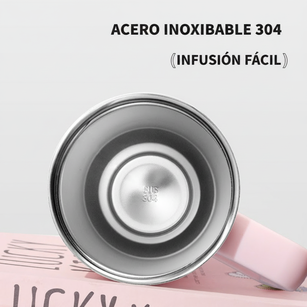 Termo 40oz Acero Inoxidable con Asa y Popote - 2