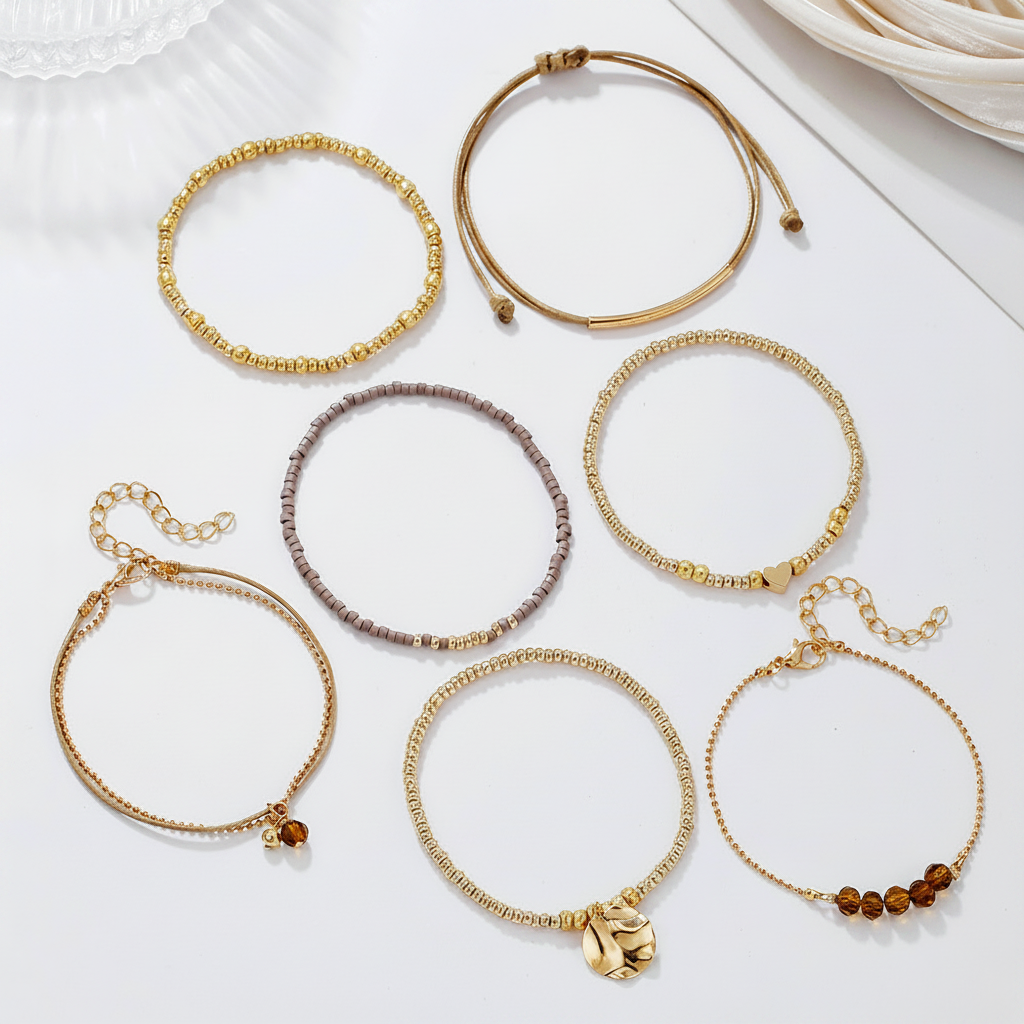Pulsera de cuentas vintage estilo retro elegante - 3