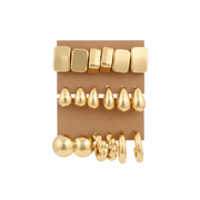 Set de Aretes Geométricos Minimalistas 3 Piezas - 1