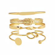 Pulsera Retro con Cadena y Brazalete Apilable - 1
