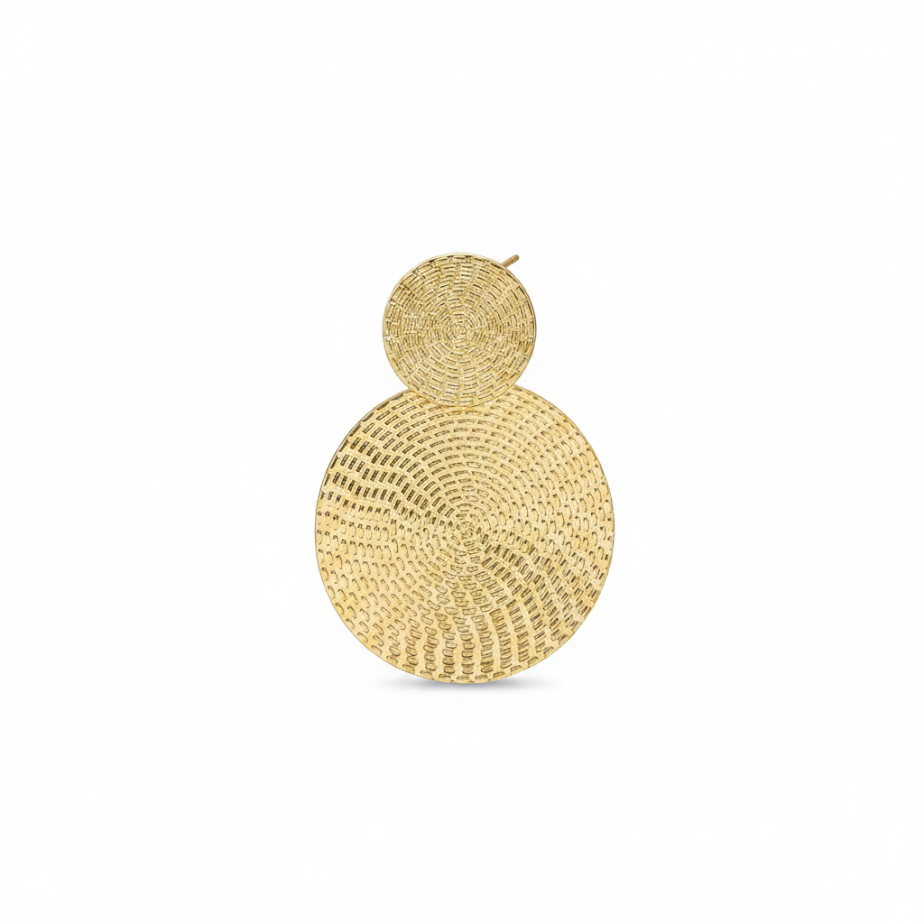 Aretes Círculo Grande Geométricos Estilo Retro Minimalista - 1