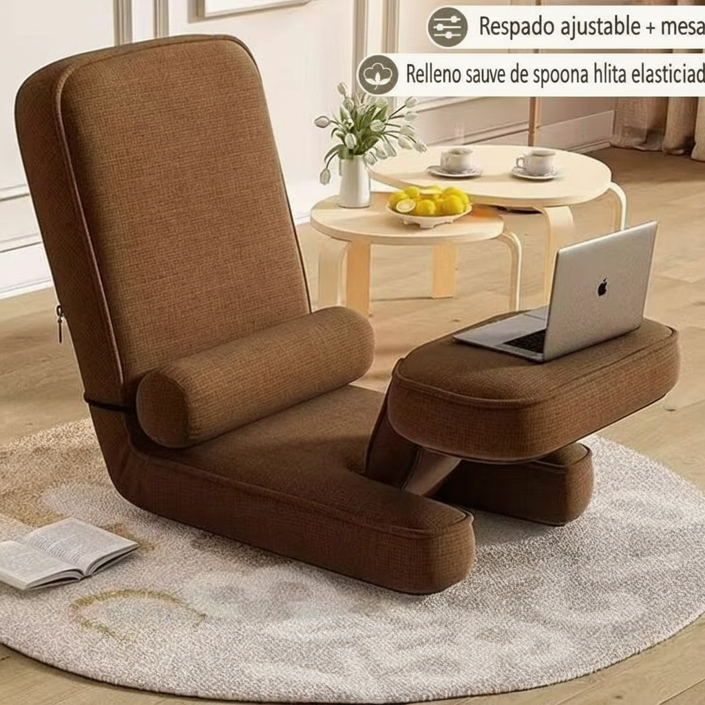 Silla Plegable de Piso con Respaldo para Adultos - 2