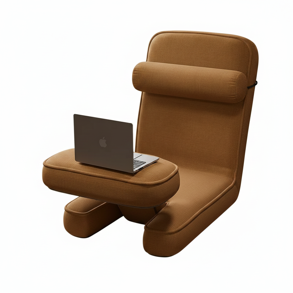 Silla Plegable de Piso con Respaldo para Adultos - 1