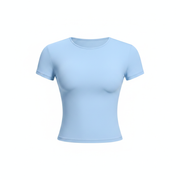 Playera de Yoga Ajustada Manga Corta Mujer Transpirable - 1