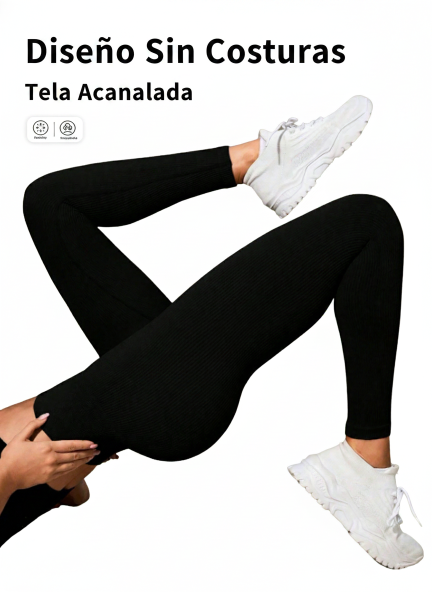 Leggings de Yoga para Mujer Cintura Alta Sin Costuras - 1